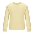 thumbnail image 4 of safuny Men's Casual Sports Activewear Loose Tops Big&Tall Outwear Solid Color Pullover Crew Neck Sweatshirts Fashion Long Sleeve Shirts Yellow XXXL, 4 of 6