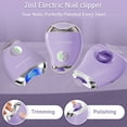 thumbnail image 3 of Aorsher 2 In 1 Electric Nail Clippers for Seniors Adult, 3 Speeds Mango Rechargeable Nail Clipper with Led Light and Storage, Low Noise, Smooth Nail Effect, Safe Use, 3 of 13
