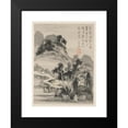 thumbnail image 2 of Xiao Yuncong 15x18 Black Modern Framed Museum Art Print Titled - Album of Seasonal Landscapes, Leaf D (Previous Leaf 2) (1668), 2 of 5