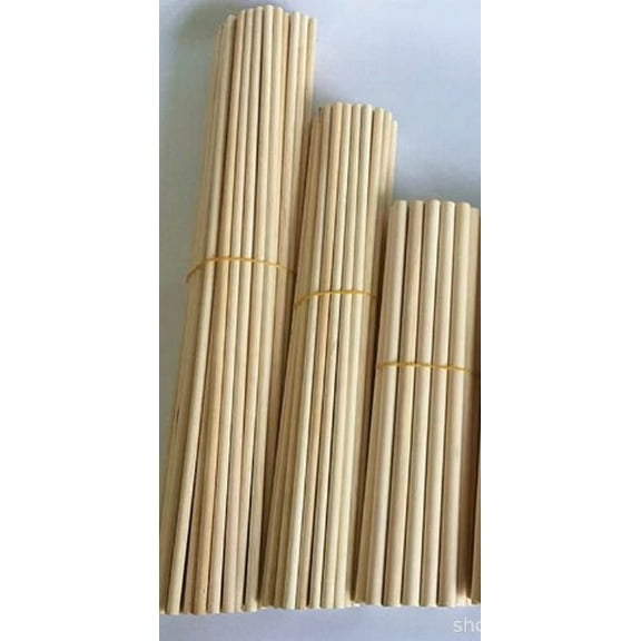 ITSELFER 215-Piece Round Wood Dowels and Wood Sticks Unfinished Wood Strips for Crafts, Projects, Decorations and Model Building