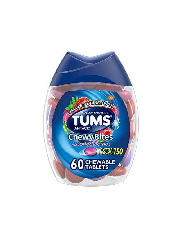 TUMS Smoothies Chewable Extra Strength Antacid Tablets For Heartburn Relief, Assorted Fruit, 12 Ct - King Soopers