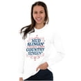thumbnail image 4 of Country Singing Girly Americana Women's Long Sleeve T Shirt Brisco Brands S, 4 of 6