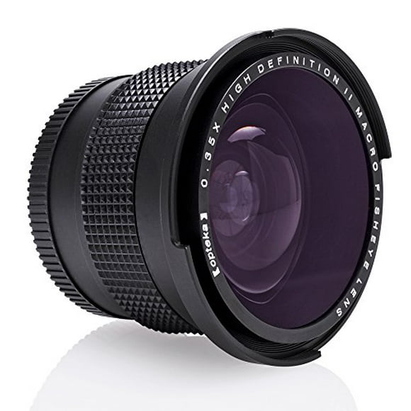 Opteka .35x HD Super Wide Angle Panoramic Macro Fisheye Lens for for Nikon D5, D4, Df, D850, D810, D750, D610, D500, D7500, D7200, D5600, D5500, D5300