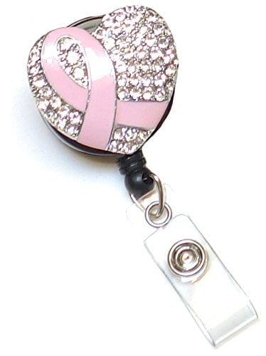 RN Nurse Locket Charms Rhinestone Memory Locket Retractable Badge Reel ID Badge Holder Pink Super RN
