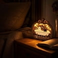 thumbnail image 6 of YAMB 2D Layered Wooden Pumpkin Ghost Ornament, Dimensional Cutout Tabletop Decor with Detachable Stand, Cute Spooky Style Decoration with Ghost & Black Cat Scene for Bedroom Home Display, 6 of 7
