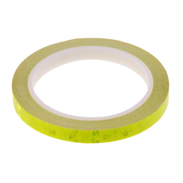 Rueda de del coche Llantas Calcomanías adhesivas reflectantes Cinta de seguridad - Amarillo shamjiam Etiquetas engomadas reflexivas de la bicicleta