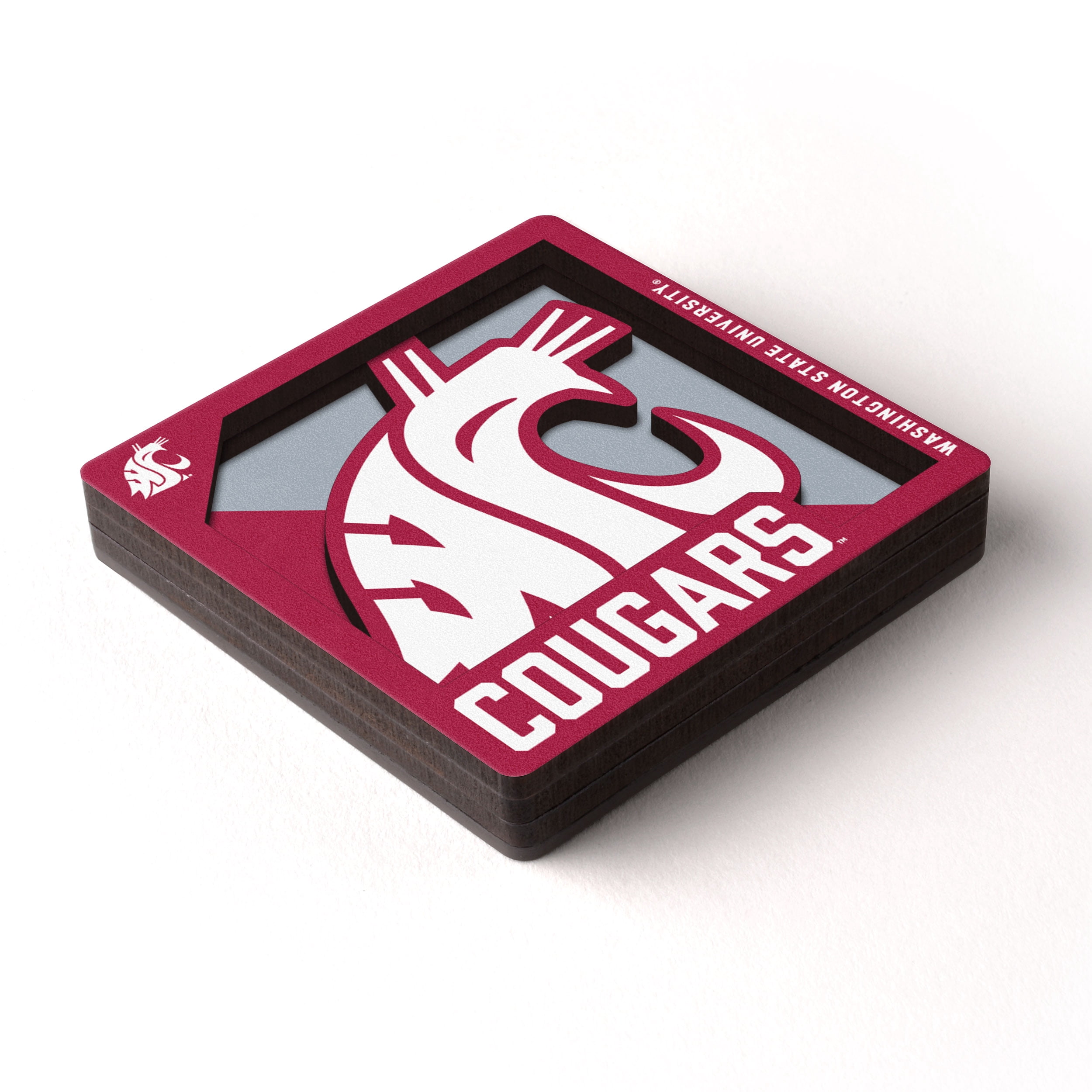 YouTheFan NCAA Washington State Cougars 3D Logo Series Magnet
