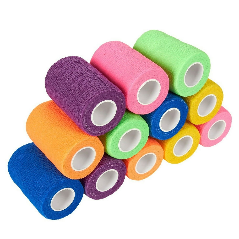 Pack Of 12 Vet Wraps Gauze Rolls Cohesive Bandage Bandage Wrap
