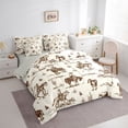 thumbnail image 3 of Homewish Rustic Western Cowboy 7-Piece Twin Bedding Sets,Tropical Desert Cactus Bedding Comforter Set,Country Farmhouse Cattle Sheet Sets For Boys Kids,Microfiber Bedroom Decor Reversible, 3 of 8