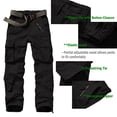 thumbnail image 3 of Pantalones cargo Raroauf para mujer, talla grande, negros con 8 bolsillos, 3 of 7