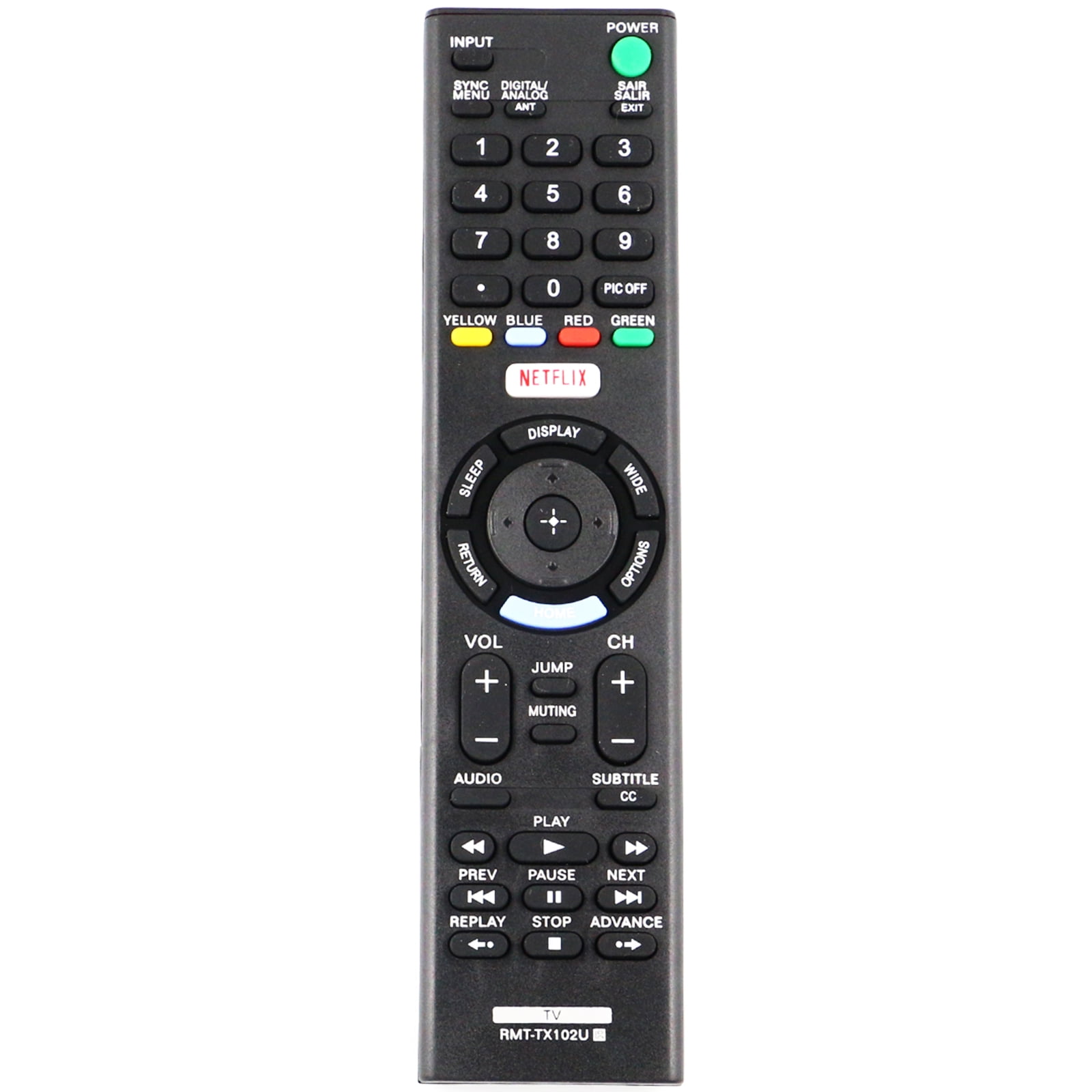 RMTTX102U Remote for Sony LCD TV KDL40W600D KDL40W650D KDL48R510C