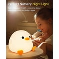 thumbnail image 5 of Dodo Duck Night Light, Cute Duck Lamp, Silicone Dimmable Nursery Nightlight, Rechargeable Led Bedside Lamp With 20 Minutes Timer & Tap Control Baby Gi, 5 of 5