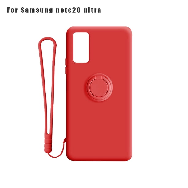 Caja del teléfono Cubierta de TPU para teléfono inteligente Cubierta protectora de soporte de anillo de color a prueba de golpes, Reemplazo para Note 20 Ultra, Rojo Methold EL000683-13