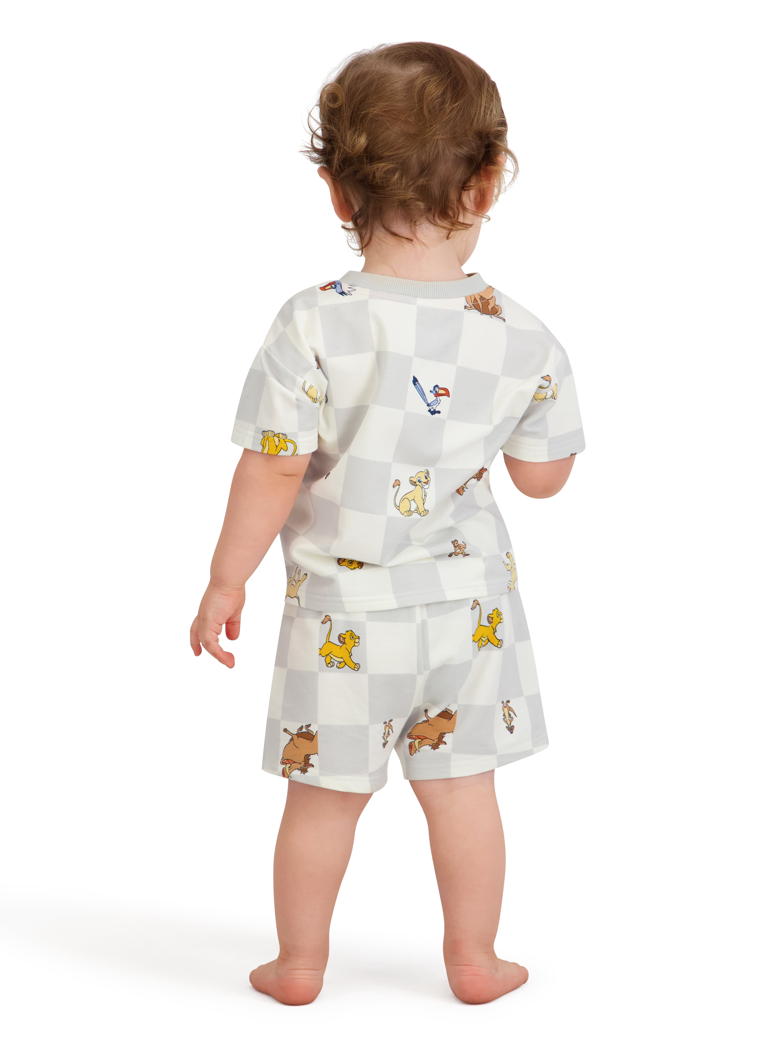 Lion King Baby Boy 2 Piece French Terry Short Set, Sizes 0-24 Months