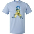 thumbnail image 3 of Inktastic Down Syndrome Awareness Blue and Yellow Hearts Ribbon T-Shirt, 3 of 5