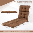 thumbnail image 3 of Gymax Set of 4 73'' Lounge Chaise Cushion Padded Recliner Cushion Brown, 3 of 7