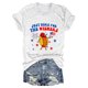 thumbnail image 3 of Blusas de Manga Corta para las Mujeres Divertido Impreso Cuello Redondo Tee, Vintage Humor Gráfico Blusas de Primavera para las Mujeres, 3 of 4