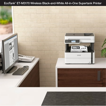 Epson - EcoTank ET-M3170 Wireless Monochrome All-in-One SuperTank Printer - White