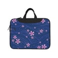 thumbnail image 2 of YFYANG 14 inch Universal Laptop Bag Oxford Cloth Laptop Sleeve, Multi-functional Blue Line Floral Notebook Computer Messenger Bag Handbag, 2 of 8