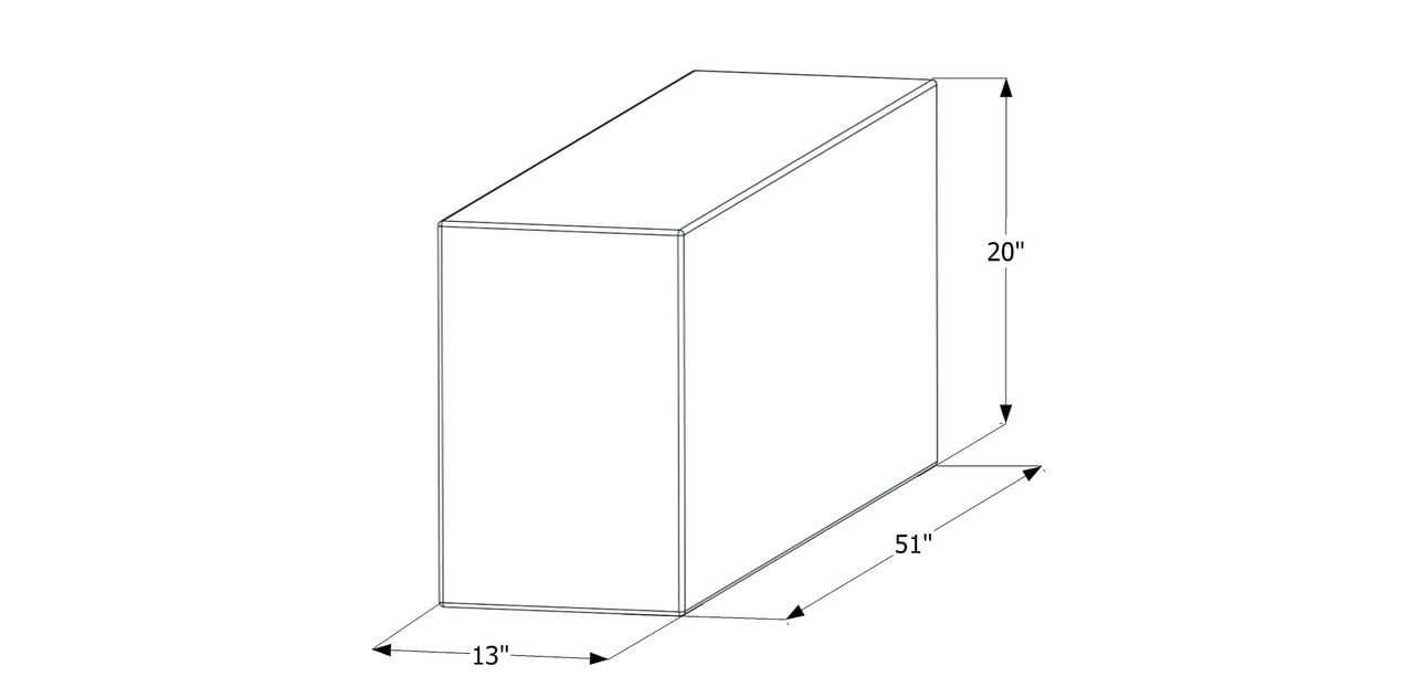 Icon 12452 Fresh Water Tank WT2452 - 51" x 20" x 13", 54 Gallon (Tank Only)
