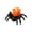 B,Orange, variant on 1Pc Halloween Spider Flameless LED Tealights, Spooky Flickering Fake Candle Lights, Battery Operated Spider Tea Lamps, Gothic Table Decorations for Haunted House Halloween Party Home Decor