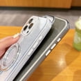 thumbnail image 4 of Magnetic Case for iPhone 14 with Stand, Compatible with Magsafe Glitter Slim Back Shockpfoof Protective Soft Frame Cover with Bling Kickstand Girls Women for iPhone 14, Black, 4 of 8