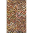 thumbnail image 5 of SAFAVIEH Nantucket Akilah Zigzag Stipes Cotton Area Rug, Red/Multi, 9' x 12', 5 of 6