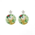 thumbnail image 5 of Faty-T Christmas Acrylic Double-layer Three-dimensional Earrings, Christmas Tree Bells In Bright Colors, Holiday Party Earrings, Christmas Earrings for Women, 5 of 8