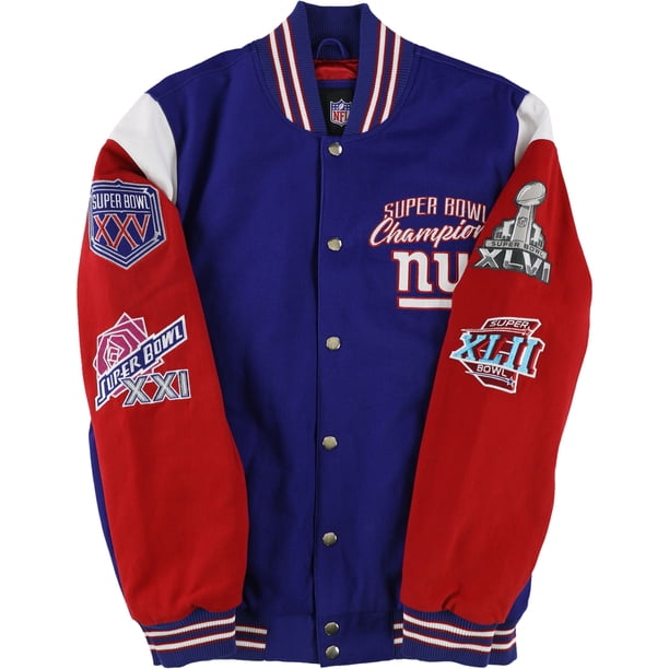 G-III Sports Mens New York Giants Varsity Jacket gia L