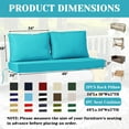 thumbnail image 4 of SDJPOI Outdoor Loveseat Cushion Set, 48‘‘ x 24‘’ Waterproof Couch Love Seat for Bench & Swing, 4 of 7