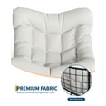 thumbnail image 3 of Outdoor Papasan Rocking Chair, Oversized Rocking Chair with Sturdy Metal Frame, Patio Rattan Egg Rocker for Balcony Backyard Porch Bedroom, 3 of 7