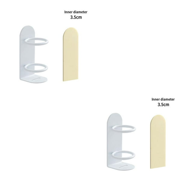 Soporte para cepillos Injueey montado en la pared organizador de baño blanco 2piezas