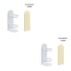 thumbnail image 1 of Soporte para cepillos Injueey montado en la pared organizador de baño blanco 2piezas, 1 of 6