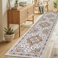 thumbnail image 2 of Vaukki 2'x8' Washable Runner Rug Non Slip Bohemian Rugs for Hallway Kitchen Entryway Laundry Room, Gray Orange, 2 of 8