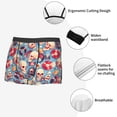 thumbnail image 3 of Sikiie music Skull record Retro Print Men's Boxer Briefs, Elastic Waistband Boxer Briefs Leggings-Large, 3 of 5