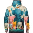 thumbnail image 3 of Bingfone Cute Animal Party Men's Drawstring Hoodie Long Sleeve Pocket Sweatshirts-3X-Large, 3 of 6