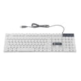 thumbnail image 1 of funtasica GTX300 Clavier de Jeu Coloré RGB LED Illuminé Rétroéclairé, USB Filaire PC Arc-en-Ciel punk Blanc 2, 1 of 9