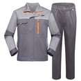 thumbnail image 1 of Penkiiy Unisex Work Suit With Long Sleeves Coat Jacket And Reflective Pants Color Blocking Set S Gray, 1 of 3