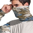 thumbnail image 5 of Havenx Camouflage Uv Protection Shirts for Men Long Sleeve Hooded Rapid Dry Shirt with Mask Uv Protection Hoodie Shirt Cooling Lightweight Outdoor Hiking Swim Blouse,Light Gray 3XL, 5 of 6