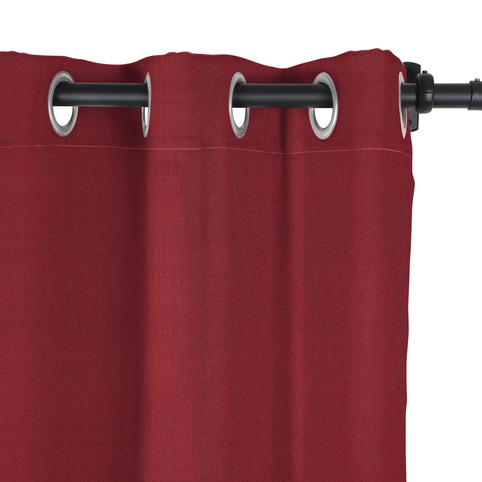 TWOPAGES Outdoor 26 W X 96 Inch Drape Waterproof Windproof Curtain for Patio, 1 Panel, Red