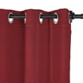 thumbnail image 3 of TWOPAGES Windproof Outdoor Curtain 72 W X 120 L Inch Grommet Waterproof Drape, 1 Panel, Red, 3 of 5