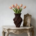 thumbnail image 3 of 3D Printed Swirl Vase, 5.91x3.54inch Modern Decorative Vase for Home, Unique Spiral Wave Vase for Flowers & Home Decor, 3 of 6
