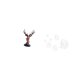 thumbnail image 5 of Figura de cabeza de ciervo, estatua de animal artesanal, decoración para el hogar, adorno decorativo de resina para mesita de noche o escritorio con e, 5 of 8