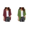 thumbnail image 1 of (Lot de 2) Kcodviy Chandail Élégant à Manches Courtes pour Femmes Cardigan Ample Imprimé Blouse Décontractée, 1 of 4