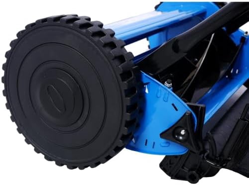 Elleree 14-Inch Push Reel Lawn Mower, 5-Blade Manual Lawn Mower with Grass Catcher for Courtyards Yard & Garden Grass Cutting