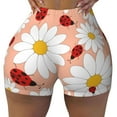 thumbnail image 2 of Haiem Daisy and Ladybug No Front Seam Biker Shorts for Women Yoga Workout Gym Bike Shorts with Tummy Control Moisture-Wicking-XX-Large, 2 of 9