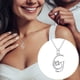 thumbnail image 2 of 26 Initial Alphabet Shape Rhinestone Collar para Mujeres Collares para Mujeres A Z 26 Alphabet Initial Silver Collares para Mujeres Niñas, 2 of 4