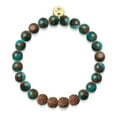 thumbnail image 3 of Ethereal | New Green Agate x Rudraksha |  Mala Bracelet, 3 of 6