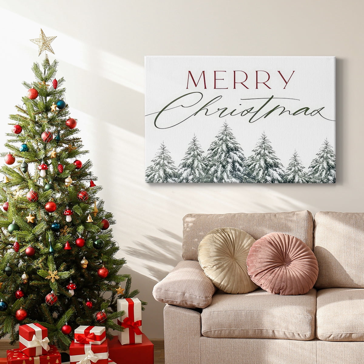 Merry Christmas Trees- Gallery Wrapped Canvas
