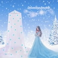thumbnail image 2 of Dosel para Cama de Princesa Eimilaly con Copos de Nieve que Brillan en la Oscuridad, Color Rosa, 2 of 6